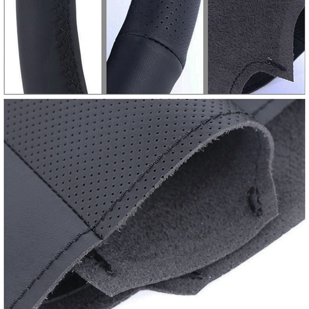 Braid DIY Car Steering Wheel Cover Anti-Slip Artificial Leather For Mini Cooper Hatchback R56/R57 Clubman Clubvan Coupe 3-Spoke
