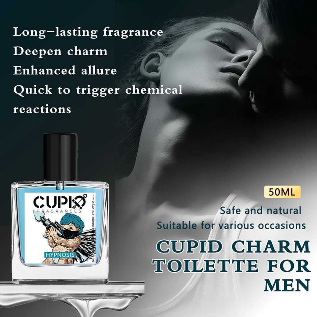 CUPID 50ML Blue Glass Bottle Mens 2-in-1 Cologne Luxury perfume with Two Portable perfume Pheromone perfumeW241102