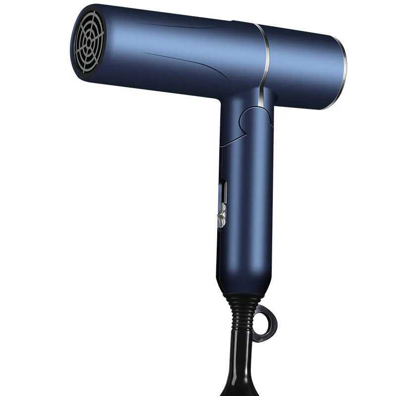 Hair Dryers New Folding Hair Dryer with High Power Fast Drying Blue Light Ion Silence Convenient Travel Hair Dryer for Home Use 240401