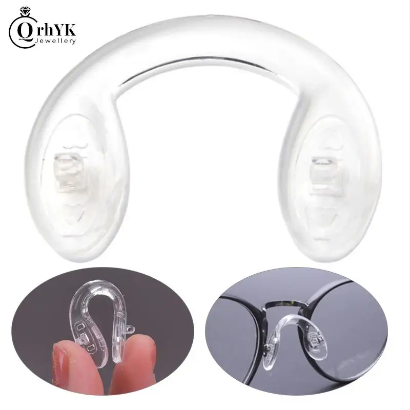 10pcs Anti-Slip Insert Nose Pad U Shape Silicone Conjoined Eyeglass Soft Nose Pads For Glasses
