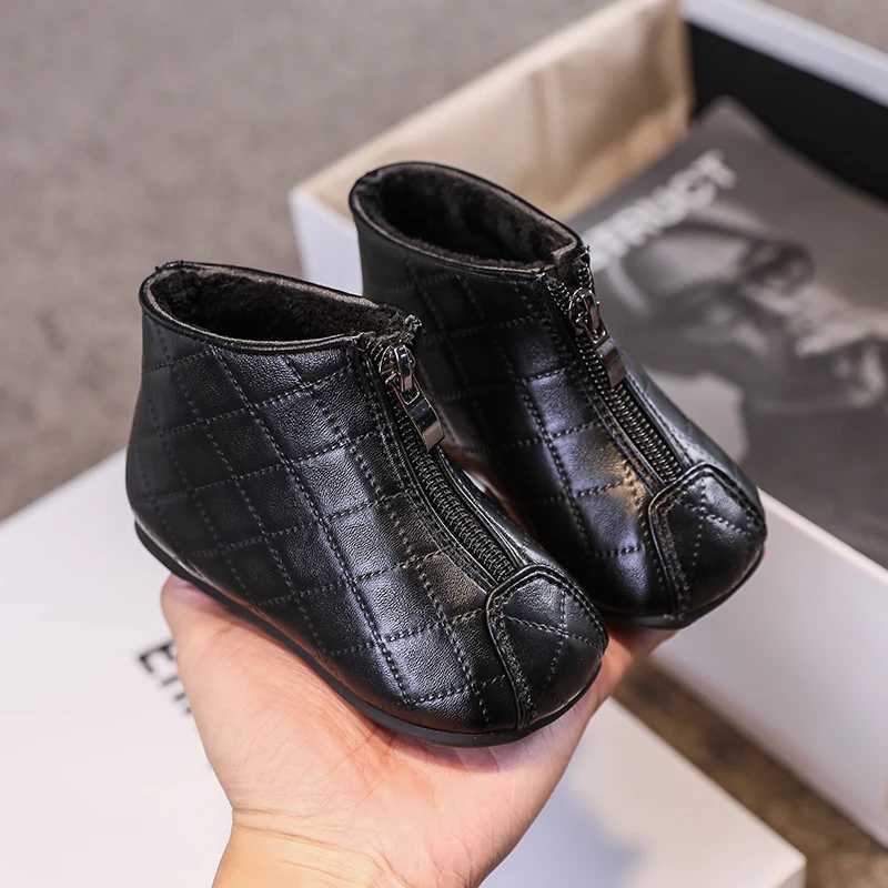 Womens boots Soft and breathable babys first walking shoes front zipper solid color casual childrens fashionable cotton boots M241102