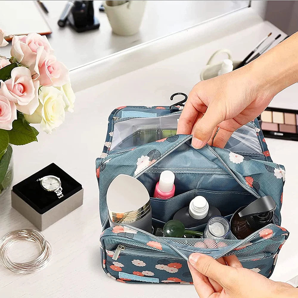 Hook Makeup Bag Womens Bag Outdoor Cosmetics Toilet Beauty Washing Bag Womens Waterproof Makeup Bag Organizer Handbag 241031