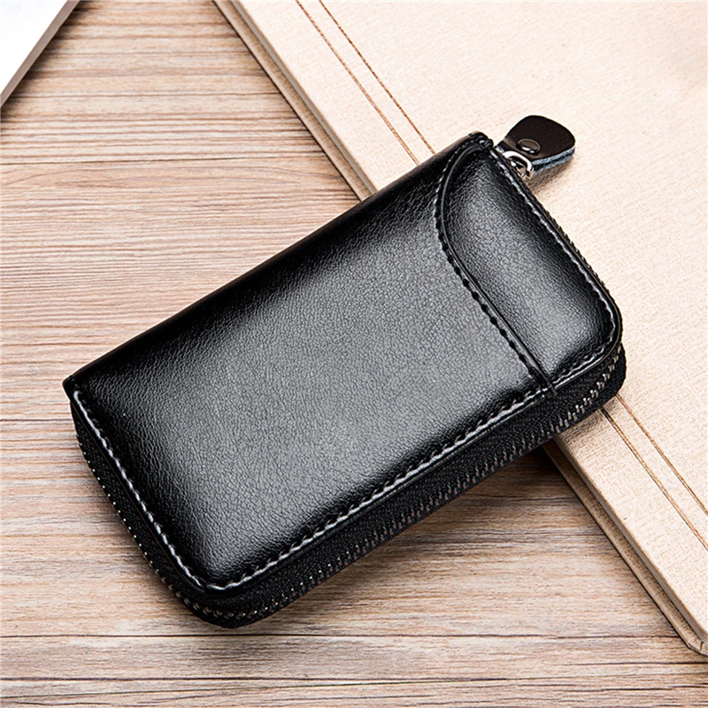 Leather 2025 Keychain Men Women Key Holder Organizer Pouch PU Case Split Car Key new Wallet Housekeeper Key Case Mini Card Bag