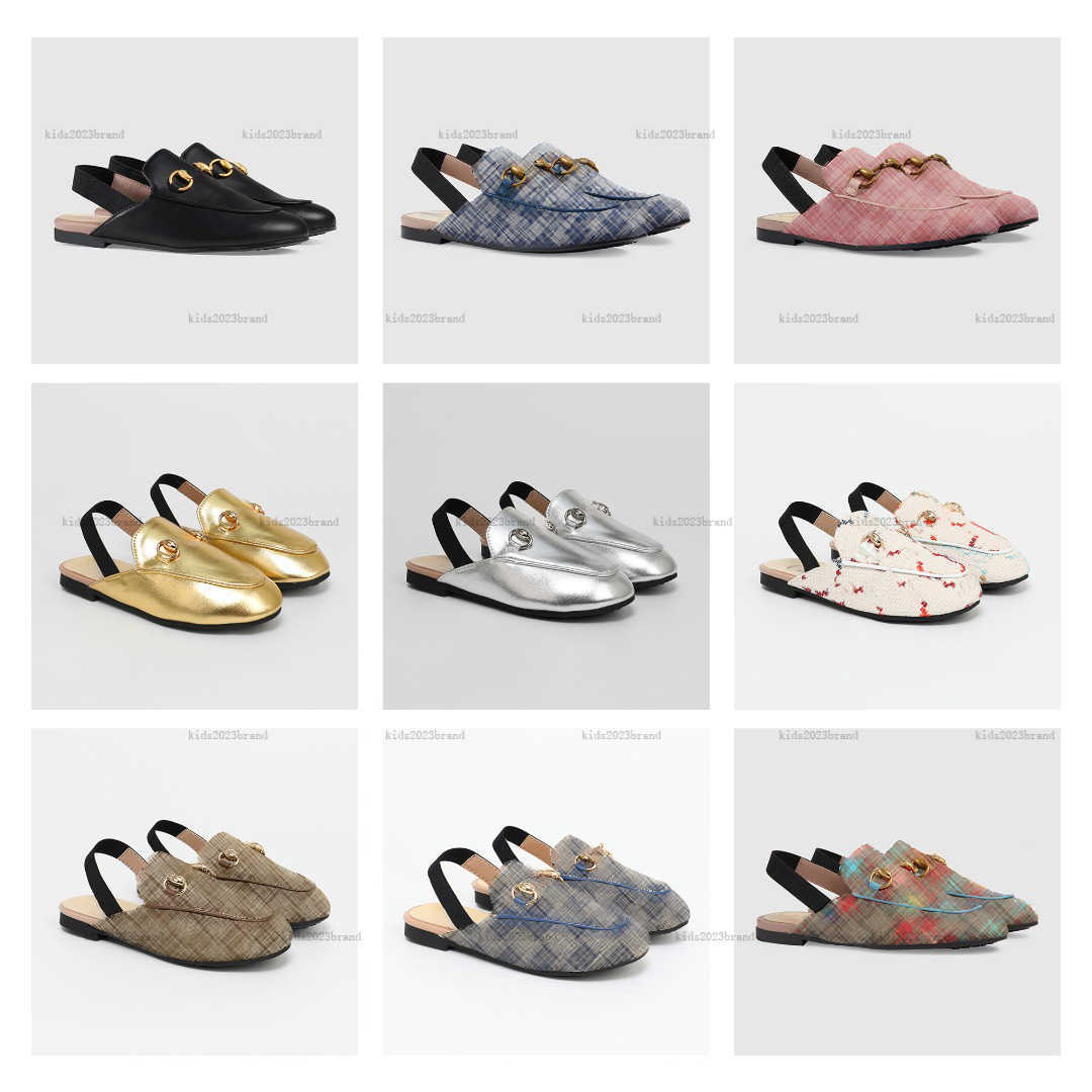 New kids slippers Multiple styles low-heel baby shoes sizes 26-35 Including shoe box Metal logo decoration boys girls Sandals