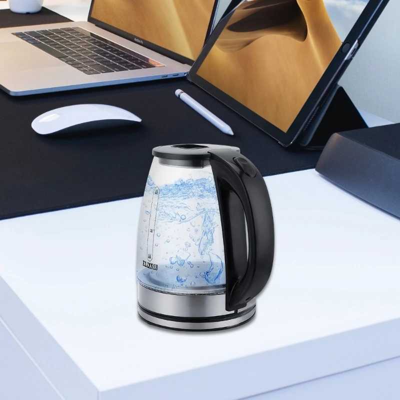 1.8L electric kettle blue light stainless steel coffee machine automatic shutdown 220V smart kettle household appliances Y241102