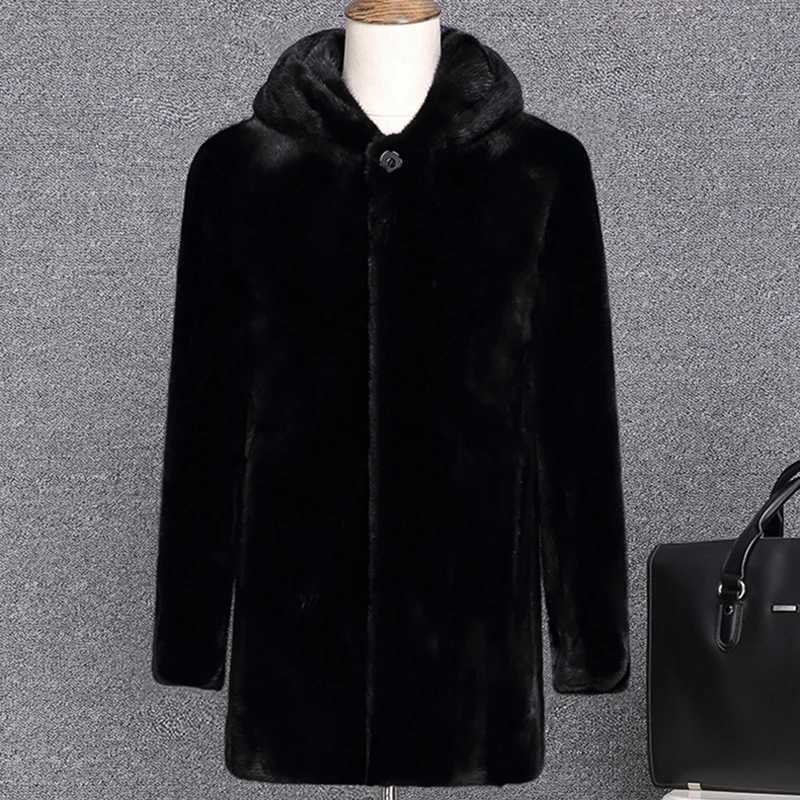 mink coat male overall mink long fur coat mink fur coat large size Haining medium and old Fur coat men jacketX241102