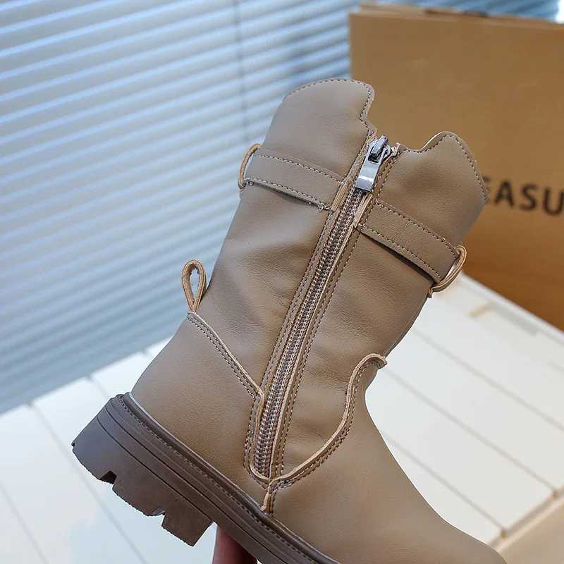 Winter childrens shoes girls sweet bow knot princess shoulder strap cotton boots elegant and fashionable version childrens small leg boots M241102