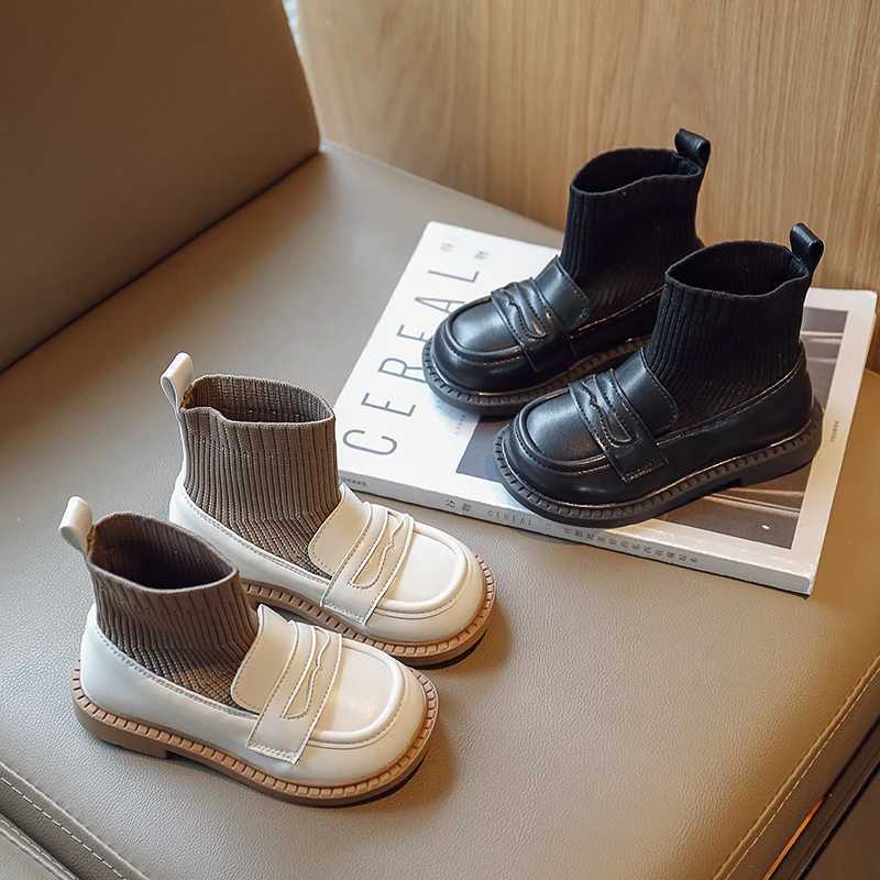 Childrens Girls Socks Boots Versatile Soft Breathable Simple Anti Slip Soft New UK Uniform School Shoes Childrens Princess Shoes M241102