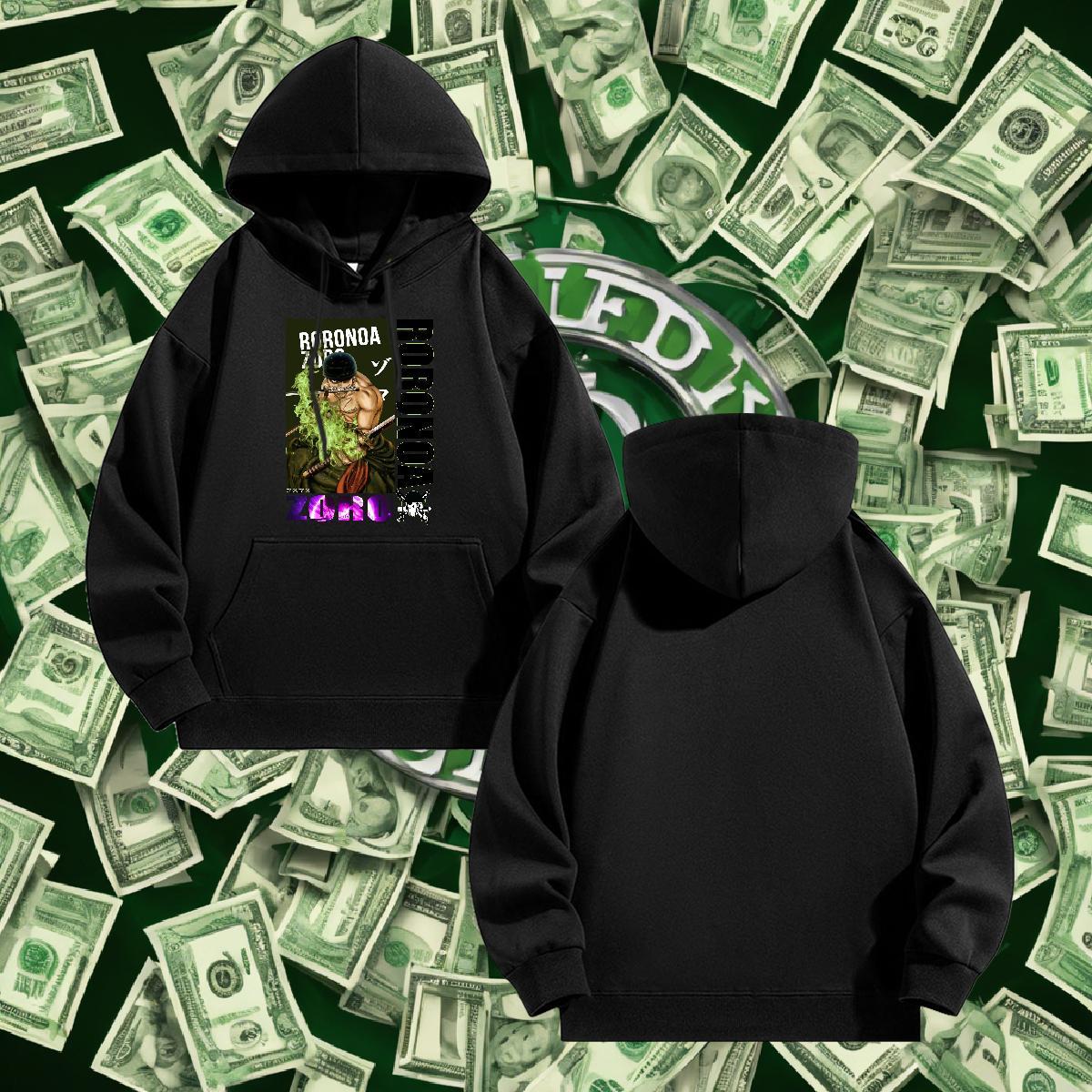 DIY Men's Hooded Sweatshirt Breathable Drawstring Cool Men Clothes Hoodie Black Oversized Pullover Hoodie Outdoor Tech Fleece