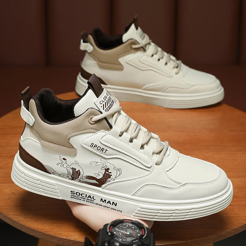 Men's 2023 New Autumn Casual Workwear Mid Top Retro Board Sports Versatile Trendy Shoes a848e