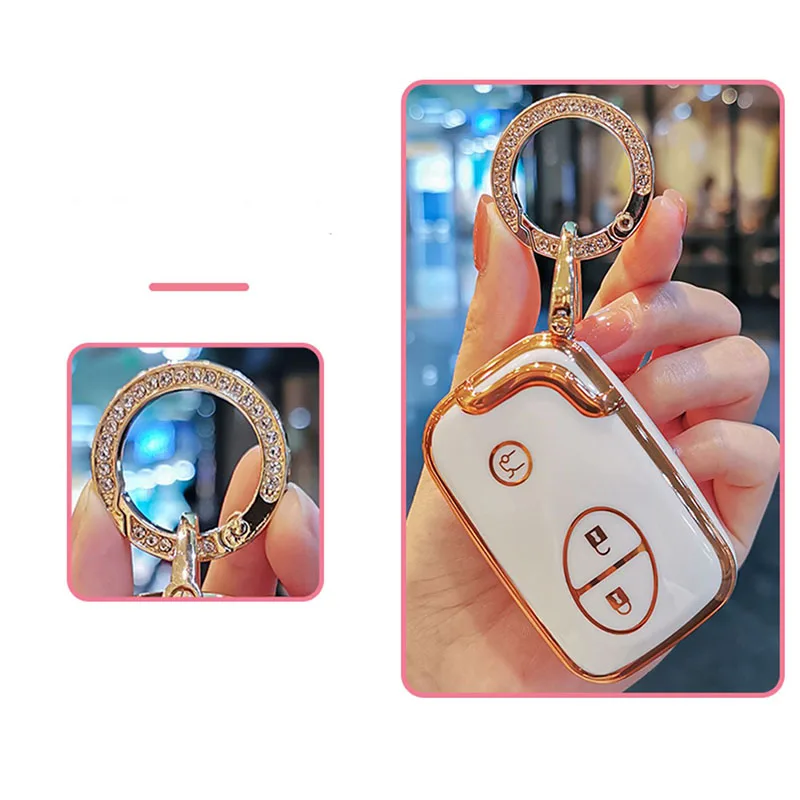 Car Remote New TPU Key Fob Case Cover Fit for Lexus GS460 GS450h GS430 RX450h CT200h HS250h LS460 ES350 IS350 IS250 smile