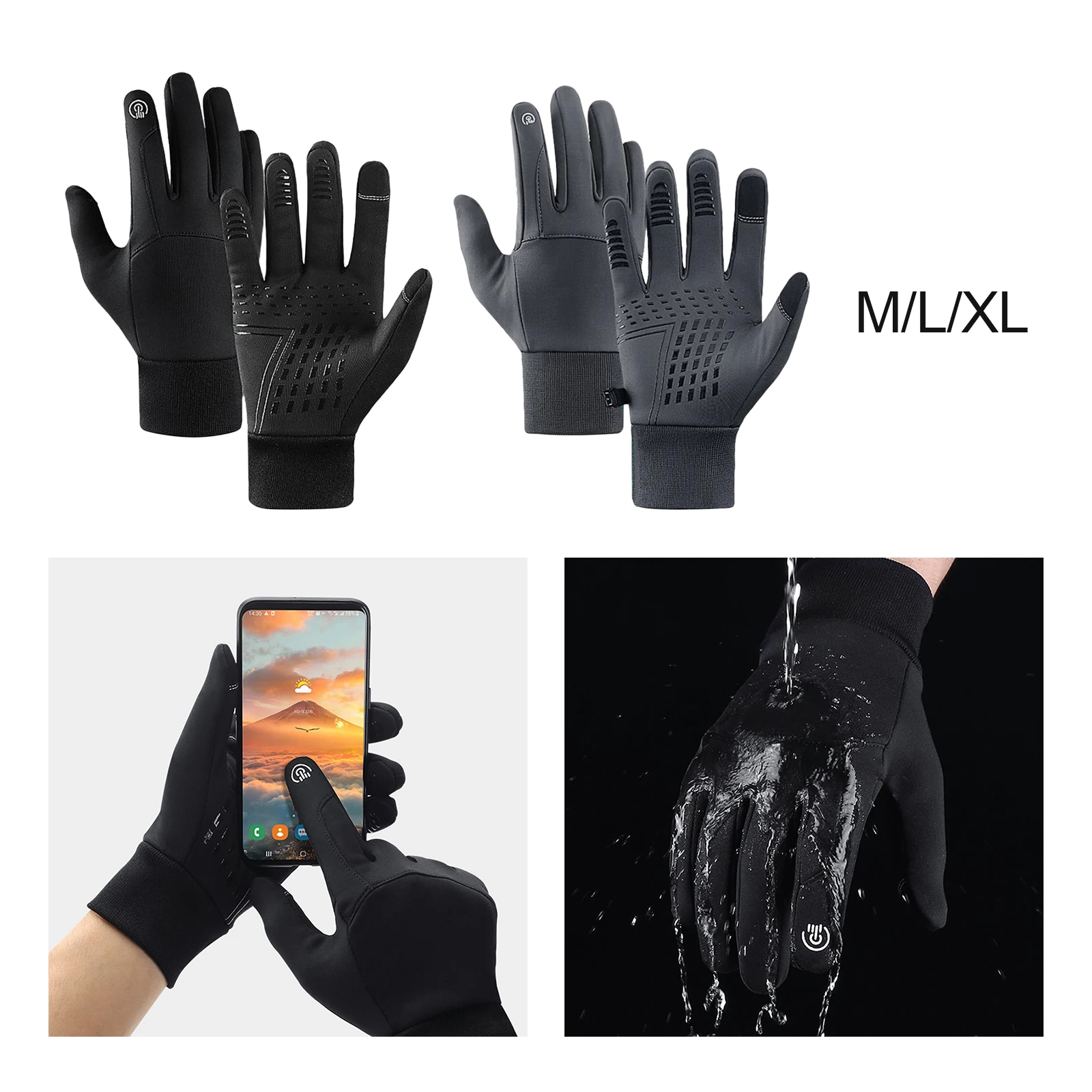 Waterproof Winter Warm Gloves Cycling 2025 Glove Anti-slip Thermal Fleece Touch new Screen Glove Full-Finger Skiing Glove M- XL