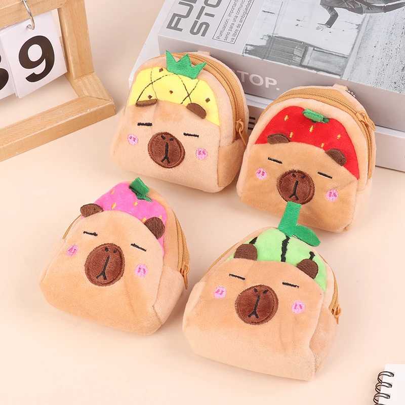 Cute Capybara Plush Wallet Carto Animal Coin Purse Portable Mey Changer Pouch Earphe Storage Bag Birthday GiftsXJ241111