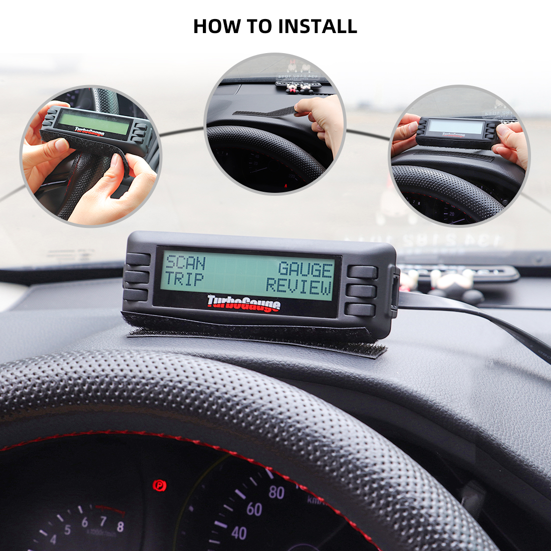 QUICKLYNKS TG4 4 in 1 Car OBD2 Gauge Scanner Code Reader Car Automatic Trip Computer Digital Gauges Scan Gauge Vehicle Monitor