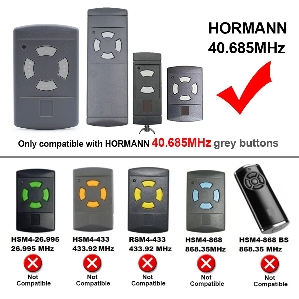 new 40 685 MHz 2025 Hormann HSM2 HSM4 HSE2 Garage Door Remote Control 40MHz Gate Command Opener