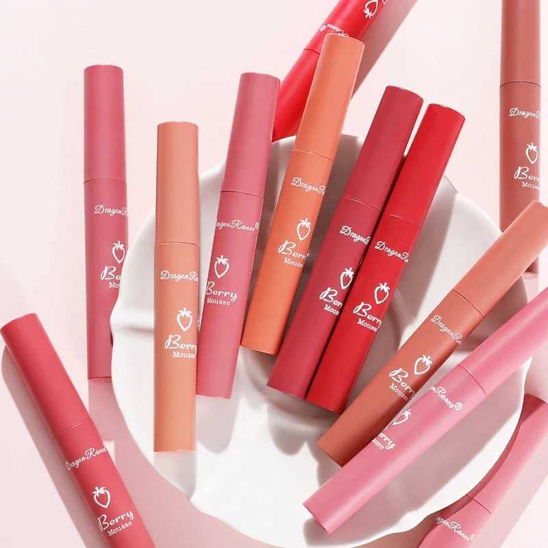 One matte nude liquid lipstick 12 color waterproof durable lipstick sexy red pink velvet lipstick womens cosmetics W241101