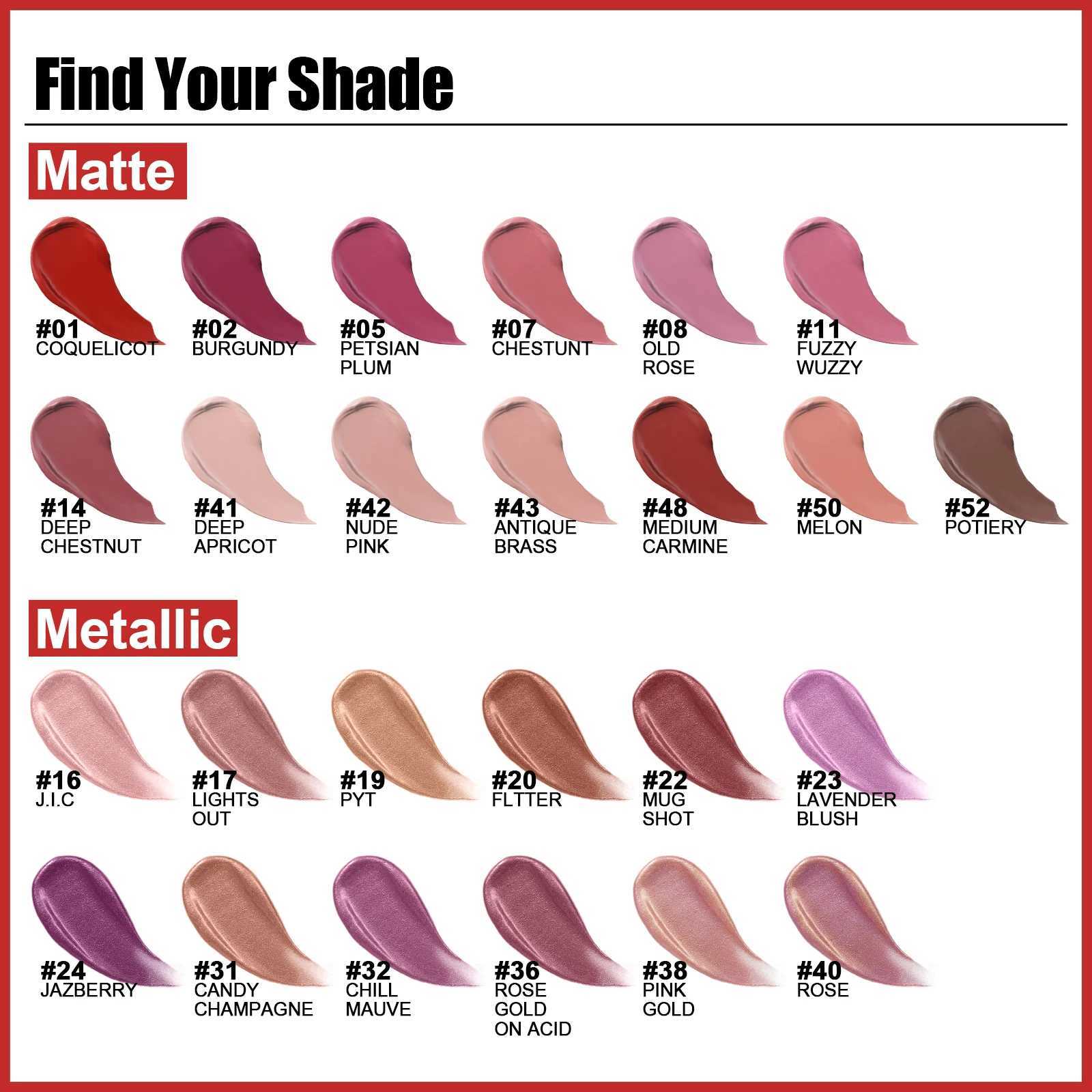 FOCALLURE Waterproof Lip Gloss Matte Velvet Lasting Naked Cup Free Liquid lipstick Womens lipstick Cosmetics W241101