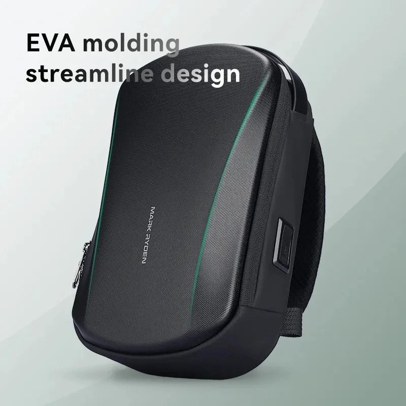 Mark Ryden Multifunction USB Crossbody Bag Shoulder Man TPU Waterproof Travel Sling Messenger Pack Chest for Male 241029