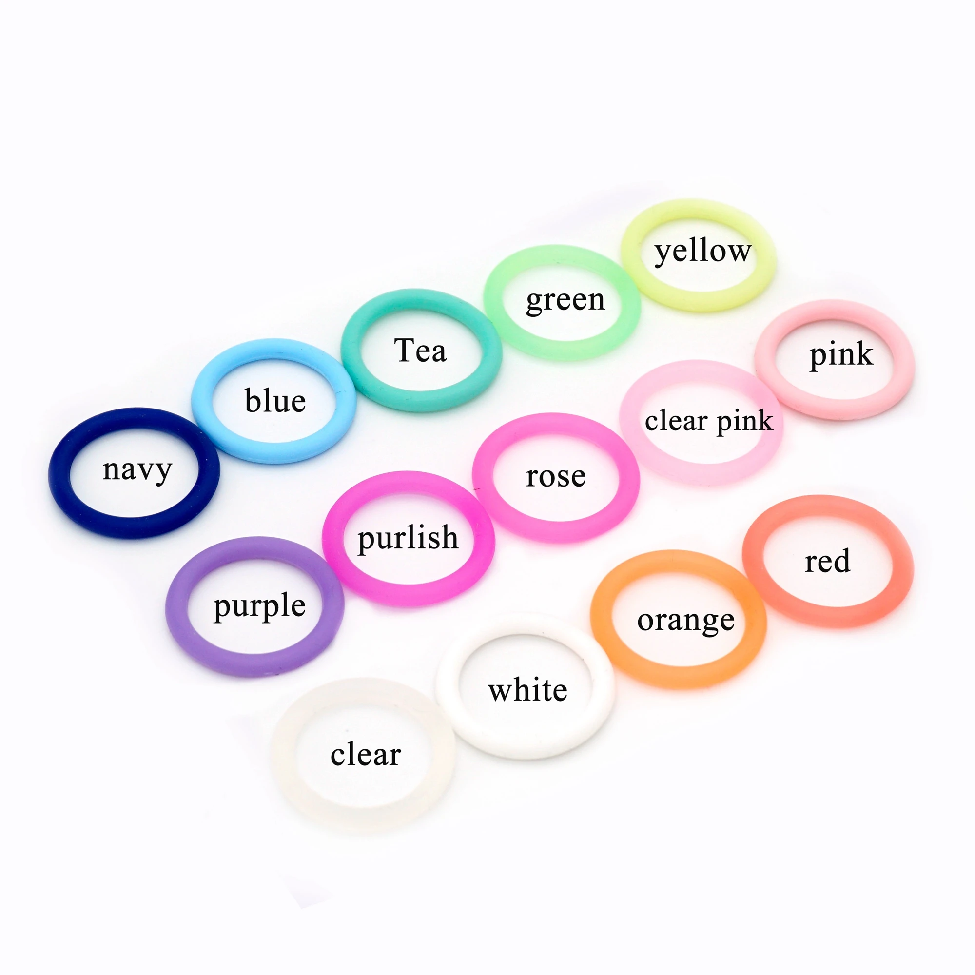 30pcs Transparent Clear Silicone Pacifier Dummy Ring MAM Adapter O Ring Food Grade