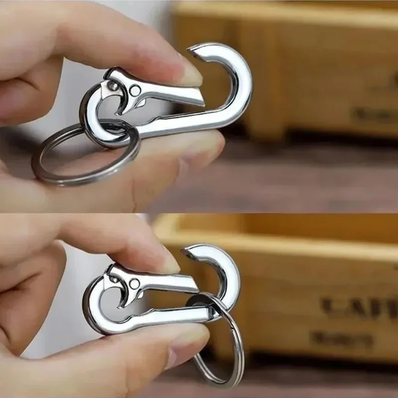 1/5PCS Gourd Buckle Keychain Climbing Hook Car Keychain Strong Carabiner Shape Keychain Accessories 2025 Metal new Vintage Key Chain Ring
