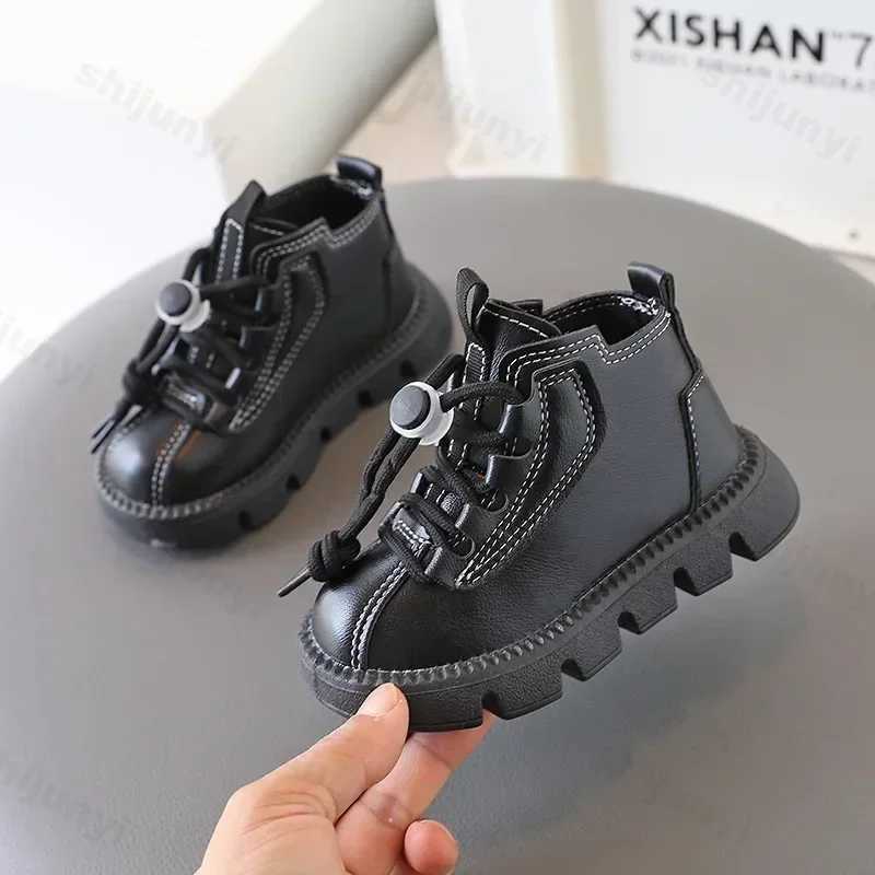 Autumn Winter Girls Boots Fashion Preschool Boys Shoes Plush Warm Baby Shoes Casual Shoes Childrens Anti slip Short Boots M241102