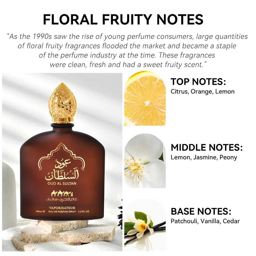 100ML 3.4FL. OZ Arab perfume Powerful perfume Fruit Flower Notes Female perfume Vanilla Citrus Jasmine LastingXJ250409