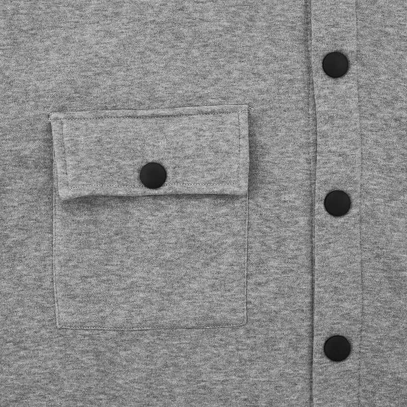 Autumn and winter new jacket classic solid color lapel LTI pocket casual mens jacket W241102