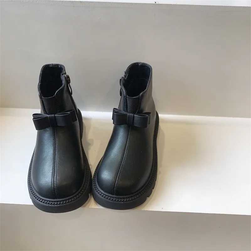 Zapatos Ni a platform childrens boots autumn and winter two cotton girls princess boots boys leather boots fashion ankle boots British short boots M24
