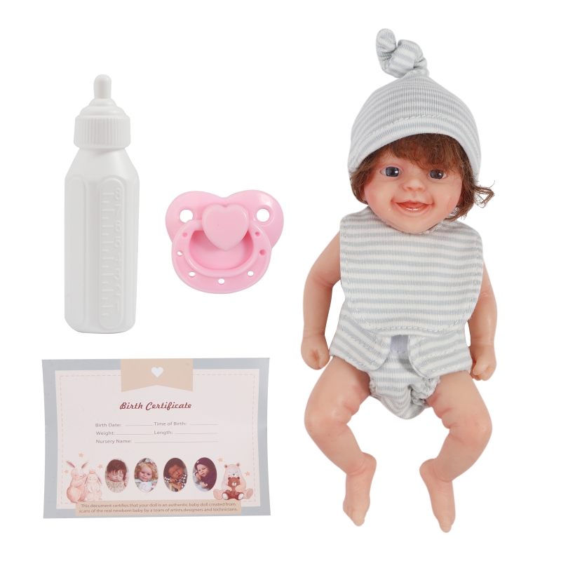 Realistic Newborn Baby Dolls Mini Cute Small Baby Silicone Full Body Dropshipping