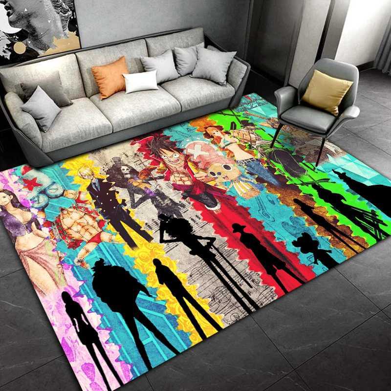 Anime ONE PIECE Luffy Printed Area Carpet for Children Living Room Bedroom Floor Mat Kitchen Mat Childrens Bedroom Mat HogarXJ241101