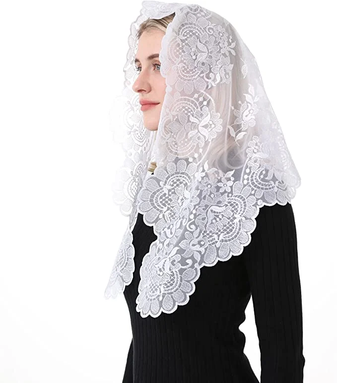 Spanish new Style Traditonal Lace Mantilla Church 2025 Veil Catholic Veil for Women