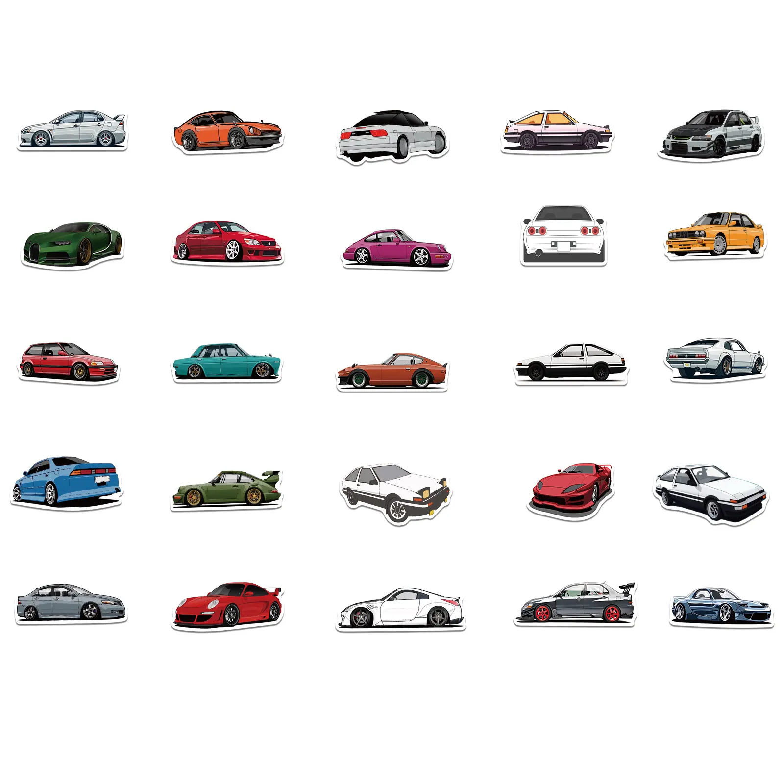 10/50/100PCS Various JDM Car Brand Motorcycle 2025 Stickers new For Refrigerator Helmet DIY Gift Box Bicycle Guitar Notebook Skate
