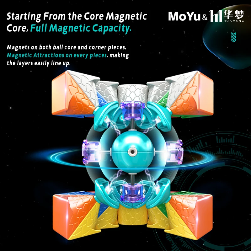 Moyu YS3M Maglev Ball UV3x3 The Soul of Racing Magnetic Magic Speed Cube Huameng YS3M 3X3 Cubo Magico Souptoys Children Toys