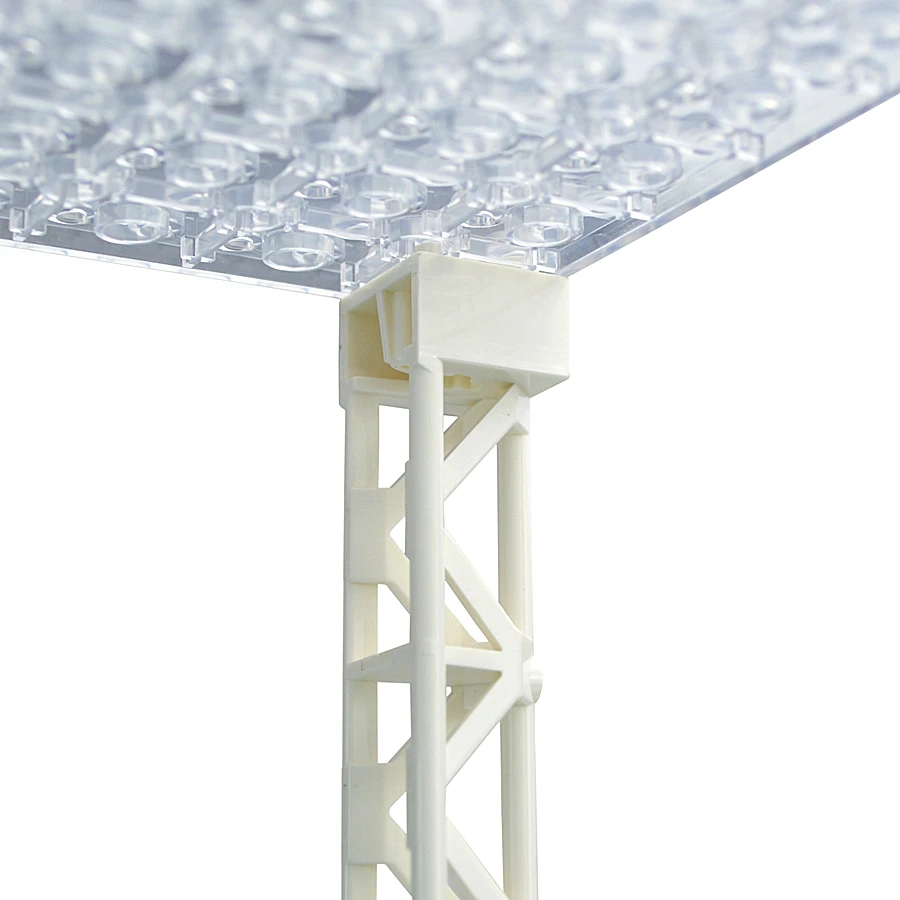 Transparent Base Plate 16x32 Dots Double-Sided Baseplate for Figures new Building Blocks Toys 2025 Kid City Plates Plastic Blocks Leduo