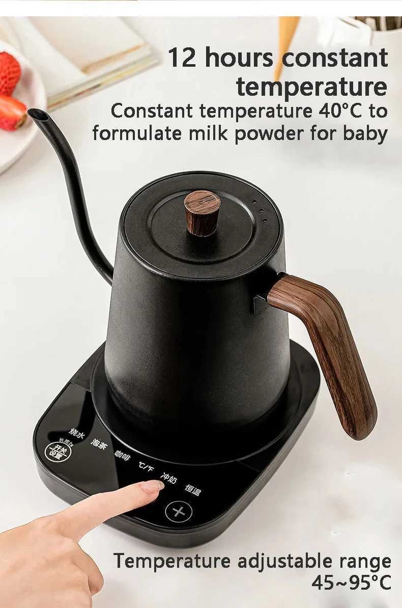 110V 220V 1000W 800ml temperature control manual brewing kettle intelligent constant temperature electric kettle Y241102