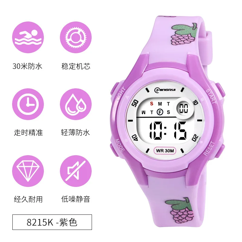 Watch Simple Print Sports Swimming Waterproof 2025 Alarm Clock LED new Electronic Watch Casual Boys Children's Watches