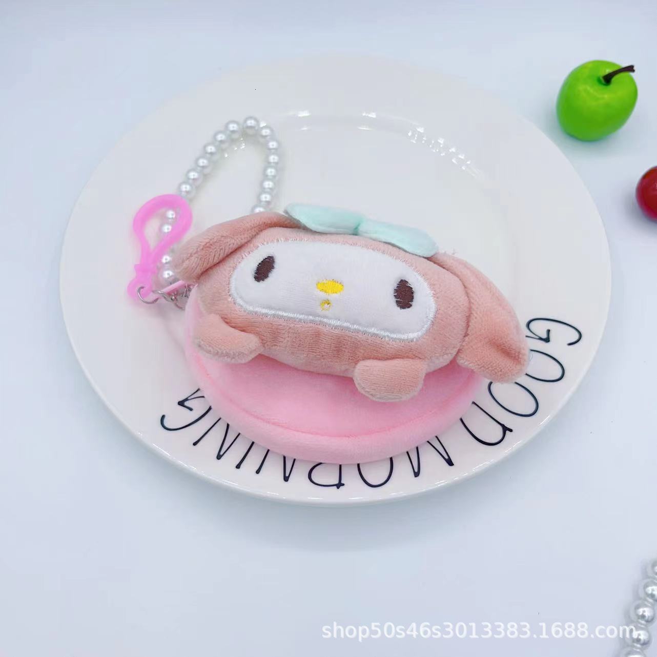 Plush Card Pearl Hanging Rope Women's Designer Small Wallet Coin Bag Card Bag