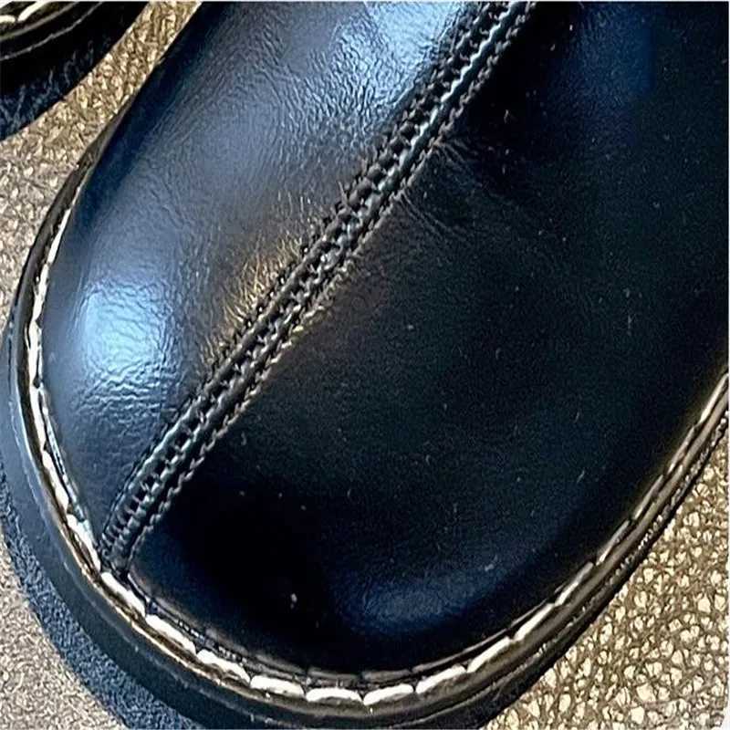 New Winter Childrens Shoes PU Leather Warm Plush Girls Boots Waterproof Girls Velvet Cotton Shoes Fashion Childrens Short Snow Boots M241102