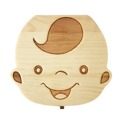 English Baby Wood Tooth Box Organizer Milk Teeth Storage Collect Teeth Umbilica new Save 2025 Gifts Baby Tooth Box