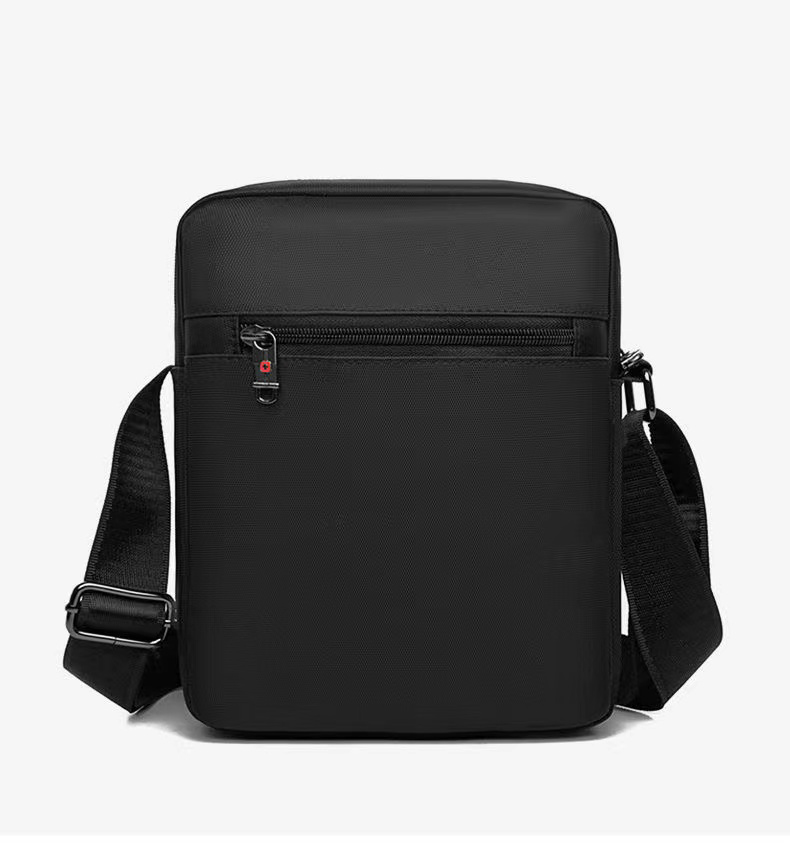 Swiss Shoulder Bag Leisure Briefcase Small Messenger Bag for 9.7" 11"Tablets and Documents Men's Black Handbag crossbody bag
