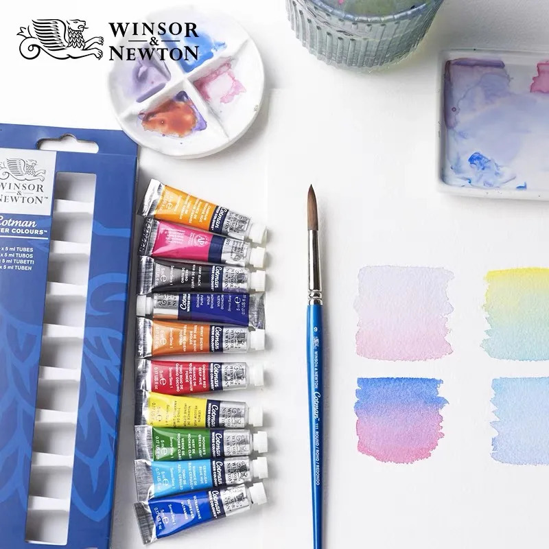 Winsor ton Cotman Watercolor Paint Set 10/20 Colors 5ml 0.17-oz Aluminum Tubes Beginners Aquarela Painting Art Supplies 240318