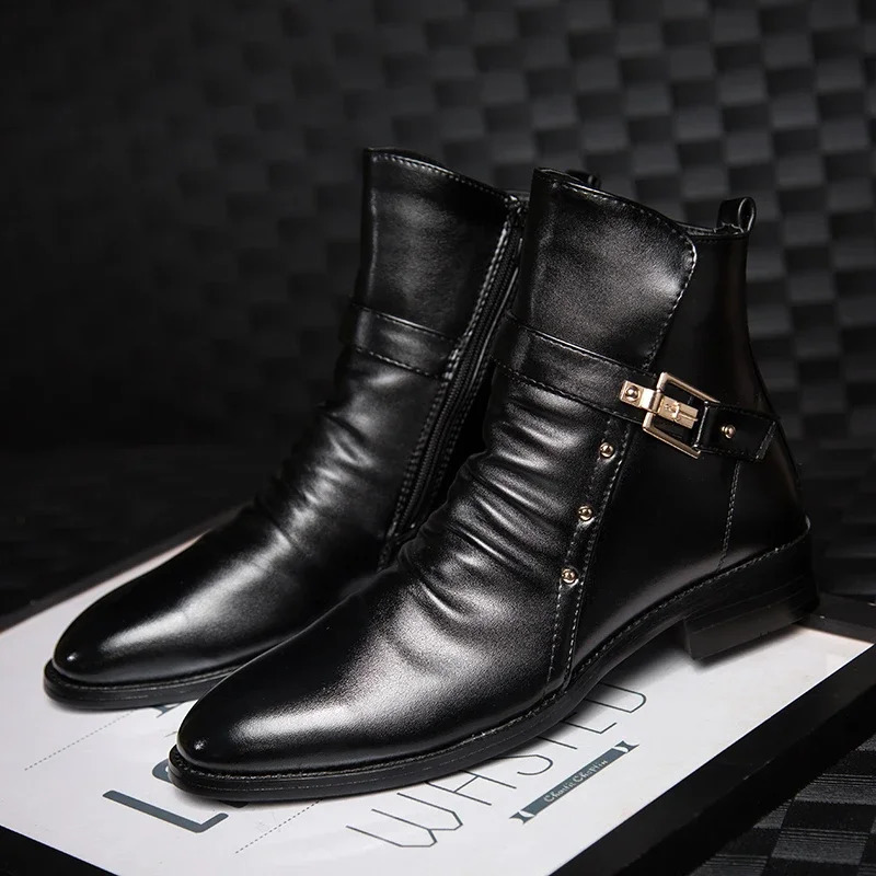 With Zip Pointed Toe mens shoes for spring and summer high-quality mens shoes for casual anti slip size 44 retro selling retro 45 241031