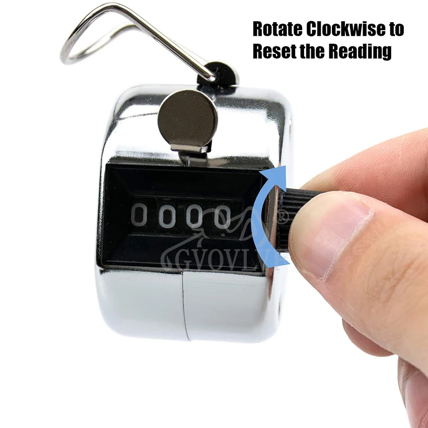 1pc 4 Digits Metal Hand Tally Digital new Lap Counter Clicker Handheld 2025 Mechanical Number Click Counters Used For Athletic Training