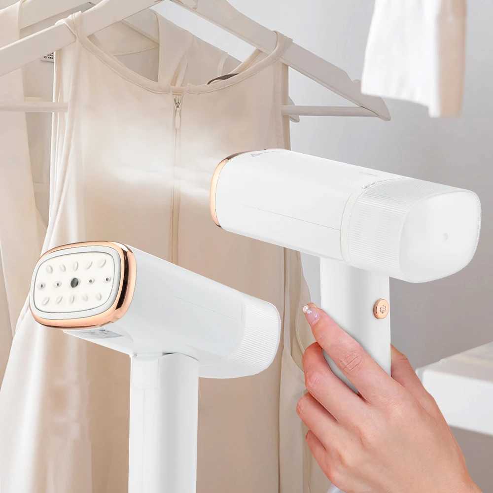 Foldable mini clothing steam iron 1000W handheld portable for travel ironing clothes wet dry ironing Y241101