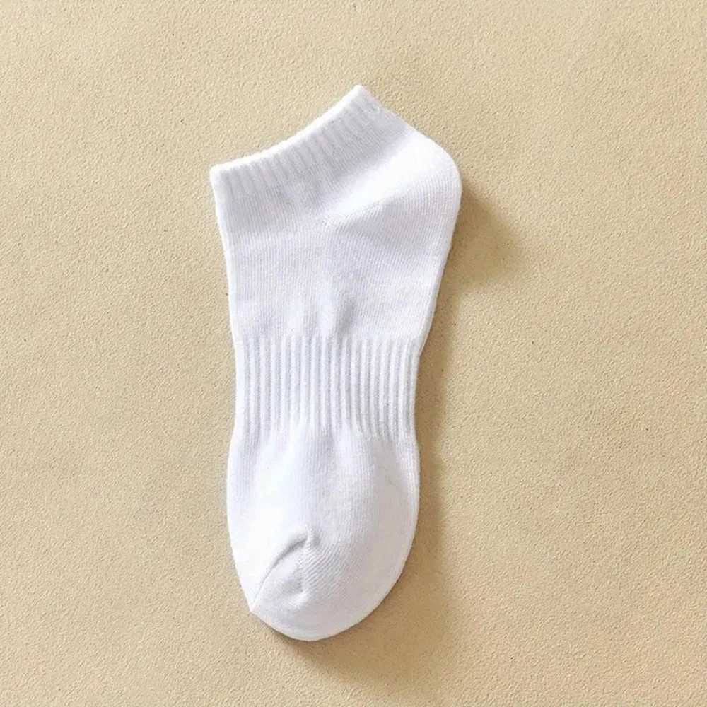 4 Pairs Solid Colour Black White Multiple Style Soft Breathable Sports Ankle Mens Womens Summer Autumn Business LX241102