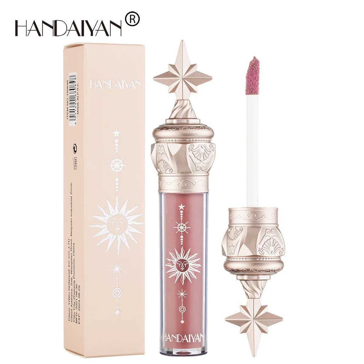 Handaiyan 8-color lip gloss Long lasting shiny red nude lipstick Liquid waterproof moisturizing luminous lip gloss makeup W241101