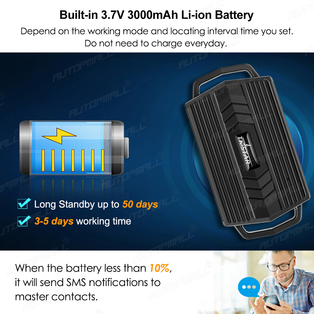 Electronic Pet GPS Tracker Vehicle Magnetic Dog Device 3000mah Standby 50Days Voice Monitor Geofence Car Locato