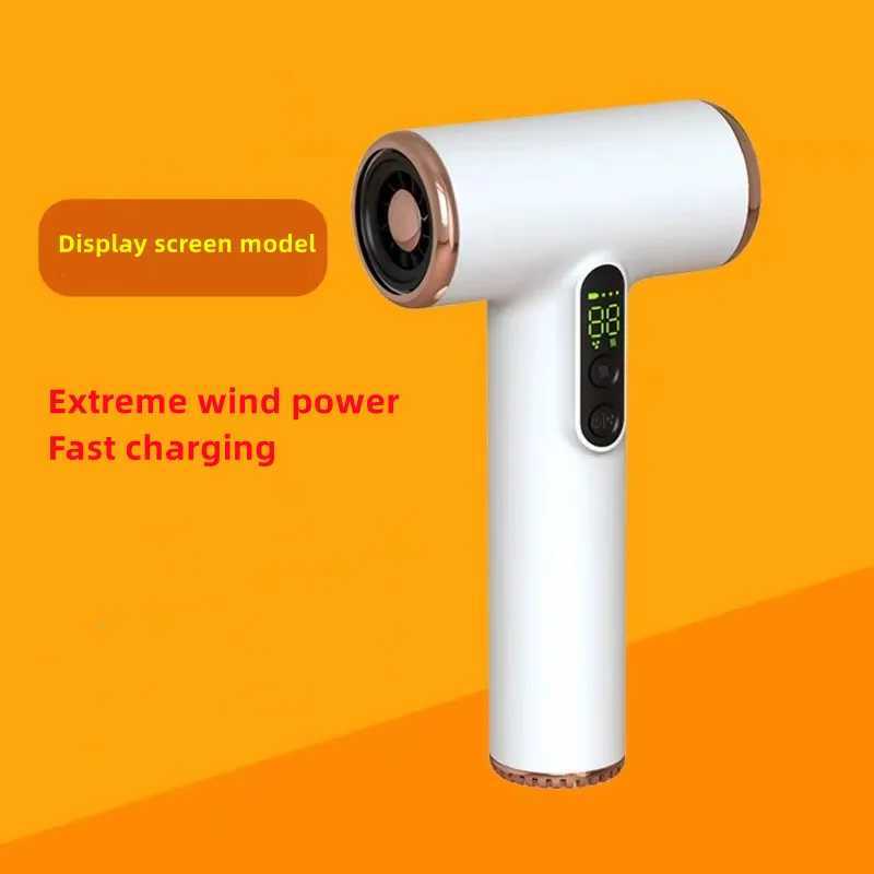 Hair Dryers Portable Wireless Hair Dryer USB Charging Display Screen Hair Dryers for Dormitory/Travel Strong Wind Low Noise 3 Gears 240401