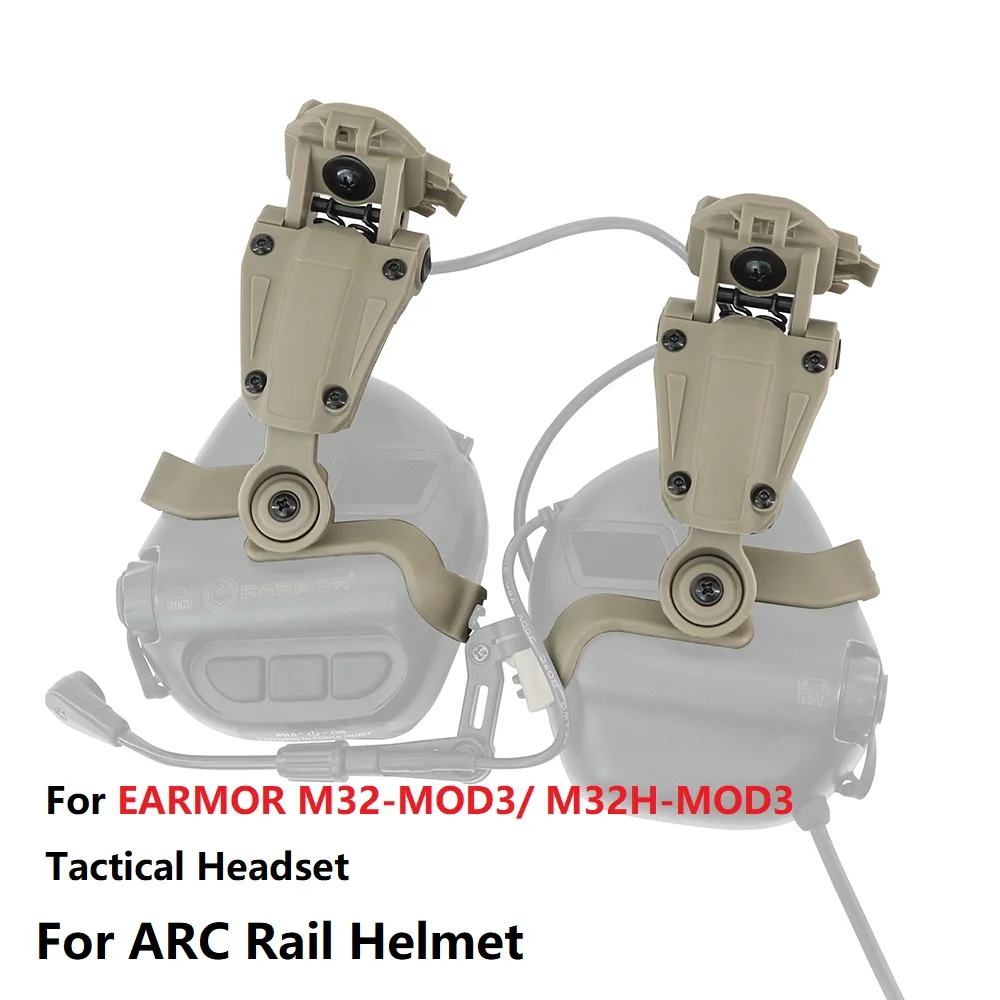 Tactical Airsoft Shooting Headset Accessories Tactical ARC Helmet Rail Adapter for EARMOR M32 / M32H Electronic Hunting Earmuffs