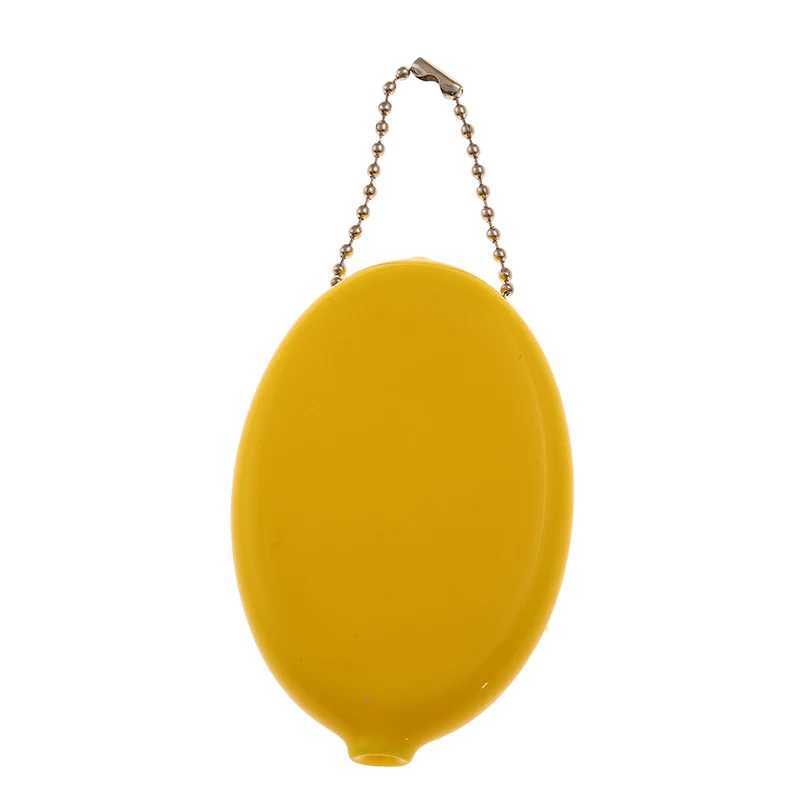 Creative Zero Wallet PVC Small Oval Coin Purse Holds Change Mini Coin Purse Coin Holders with Bead Chain Portable Travel WalletXJ241111